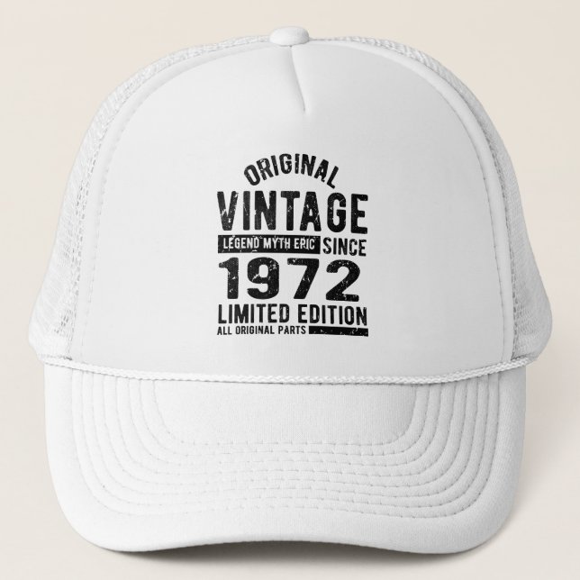 1972 Vintage Birthday Trucker Hat (Front)