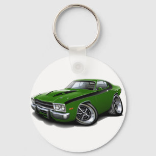 1973-74 Roadrunner Green-Black Car Key Ring