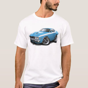1973-74 Roadrunner Lt Blue-White Car T-Shirt