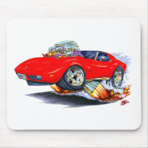 1973-76 Corvette Red Car Mouse Pad