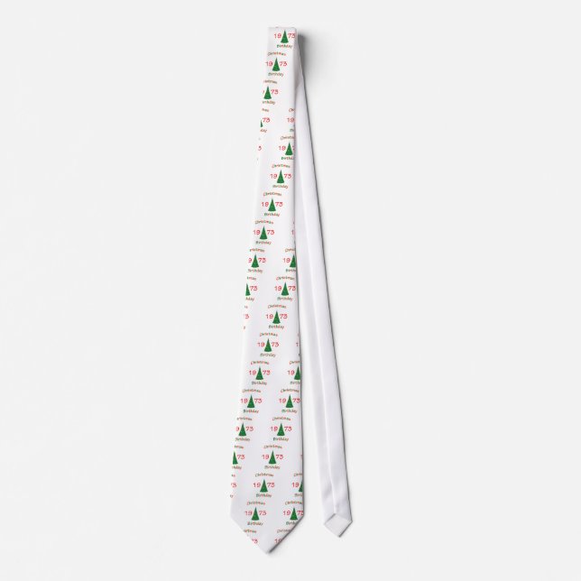 1973 Christmas Birthday Tie (Front)