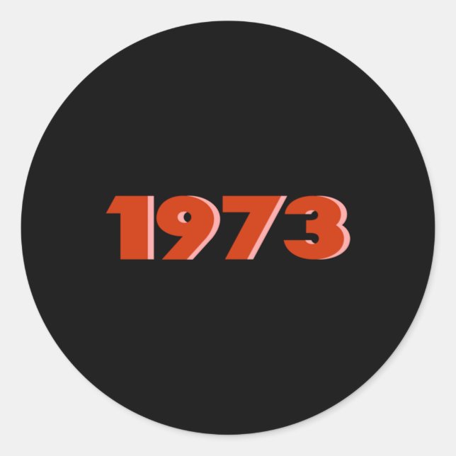 1973 CLASSIC ROUND STICKER (Front)