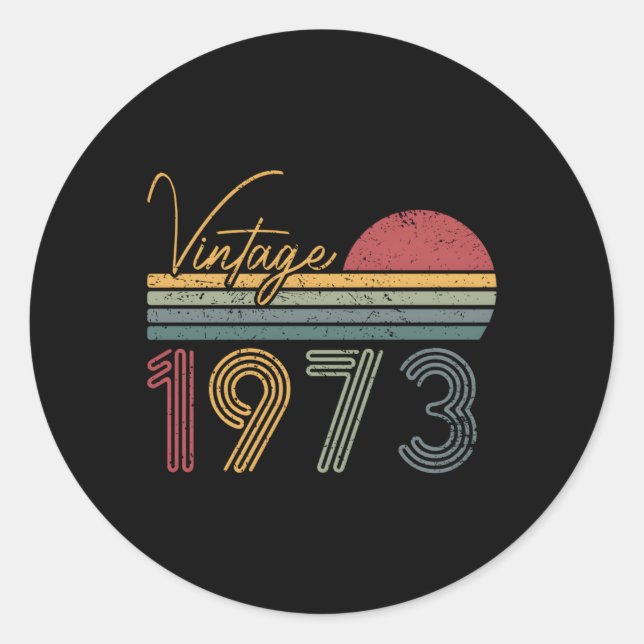 1973 CLASSIC ROUND STICKER (Front)