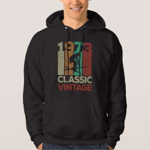 1973 Classic Vintage Skiing 50th Birthday Hoodie