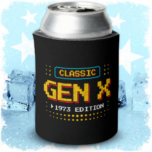 1973 Gen X Classic Retro Gamer Gaming Birthday Can Cooler
