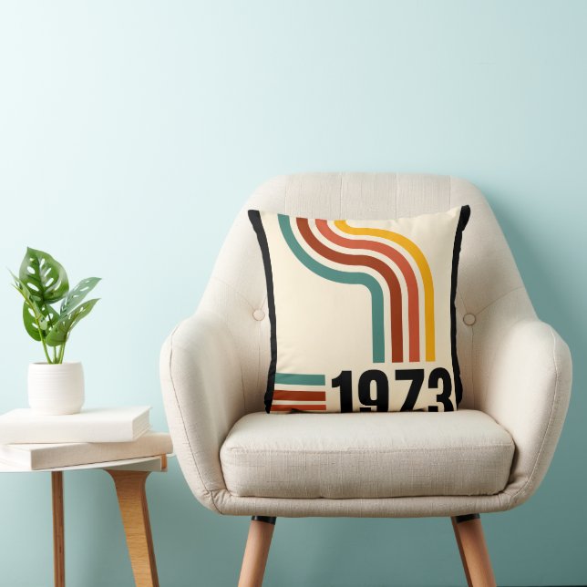1973 Retro Stripes Vintage  Cushion (Chair)
