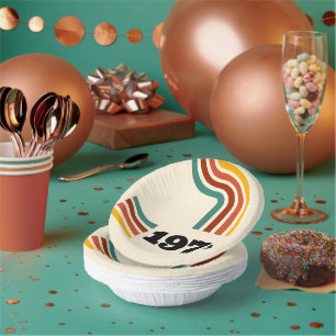 1973 Retro Vintage Poster 50th Birthday Paper Plate