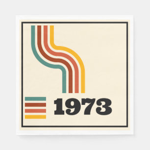 1973 Retro Vintage Poster Birthday or Reunion Napkin