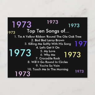 1973 Songs Postcard