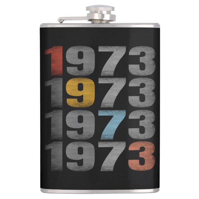 1973 VINTAGE GIFT HIP FLASK (Front)