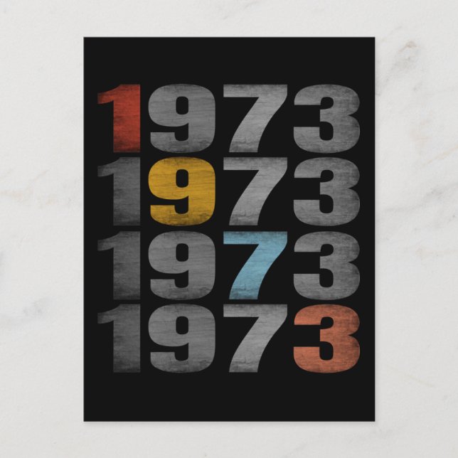 1973 VINTAGE GIFT POSTCARD (Front)