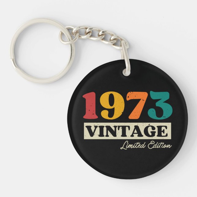 1973 Vintage Limited Edition 51st Birthday Key Ring (Front)