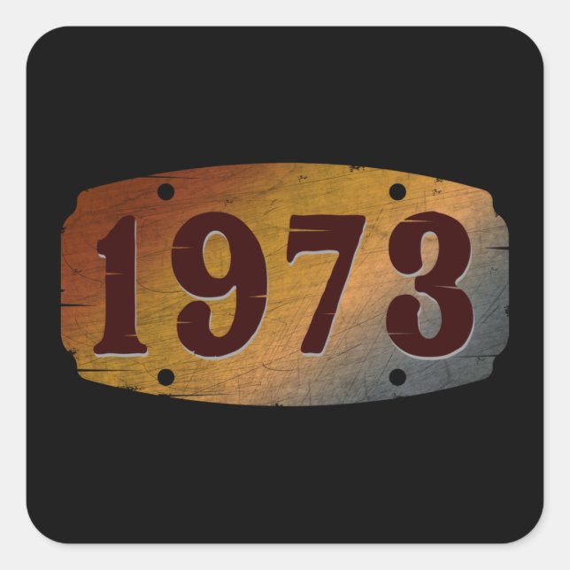 1973  VINTAGE SQUARE STICKER (Front)