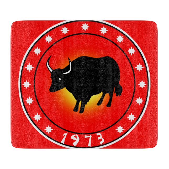 1973 Year of the Ox Cutting Board (Front)