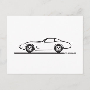 1974 1975 1976 1978 Chevrolet Corvette Hard Top T Postcard