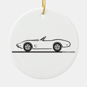 1974 - 1977 Corvette Convertible Ceramic Tree Decoration