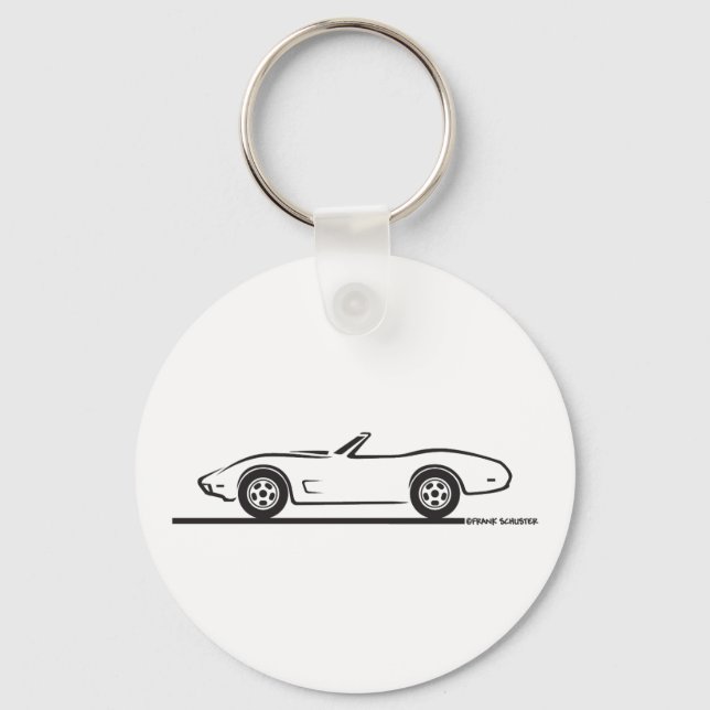1974 - 1977 Corvette Convertible Key Ring (Front)