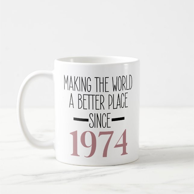 1974 Birthday 50th Years Old Gifts Women Mug (Left)