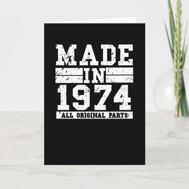 1974 Birthday Vintage Saying Card (Front)