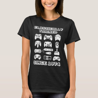 1974 Old School Video Game Theme Birthday Gift Men T-Shirt