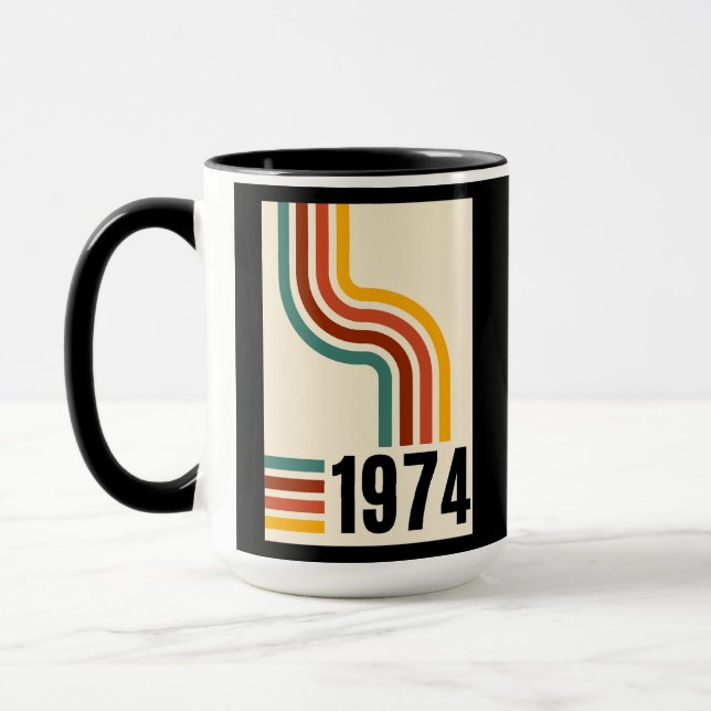 1974 Retro Vintage Poster Coffee Mug (Left)