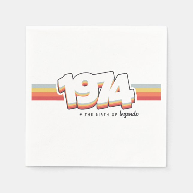 1974 The birth of legends Napkin (Front)