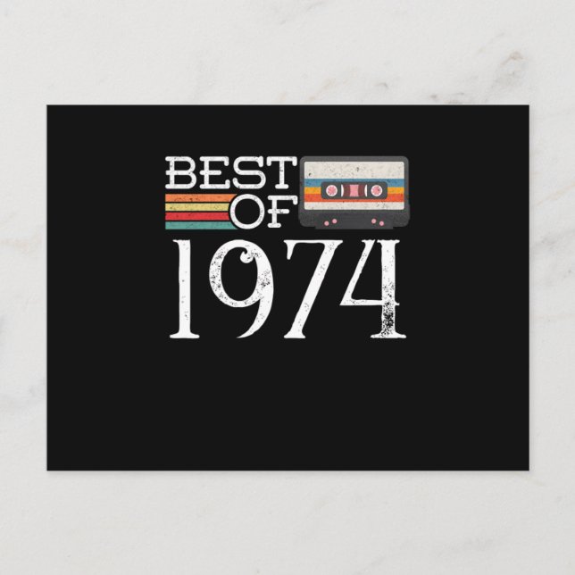 1974 Vintage 46 th Birthday Anniversary Gift Postcard (Front)