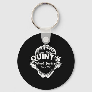 1975 Amity Island Quint's Shark Fishing Clic Retro Key Ring