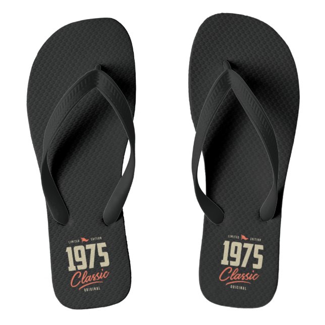 1975 Classic Birthday Gift Thongs (Footbed)