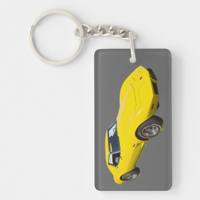 1975 Corvette Stingray Sports Car Key Ring (Front)
