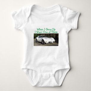 1975 Corvette When I Grow Up Baby T-Shirt Baby Bodysuit
