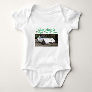 1975 Corvette When I Grow Up Baby T-Shirt Bodysuit