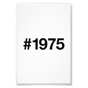 1975 Hashtag 50 Years Birthday Anniversary Photo Print