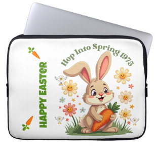 1975 Retro Spring Bunny  Laptop Sleeve