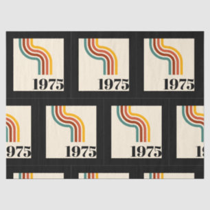 1975 Retro Stripe Vintage Poster Tissue Paper
