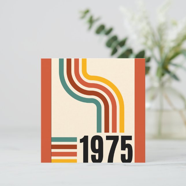 1975 Retro Vintage Poster 50th Birthday Invitation (Standing Front)