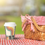 1975 Retro Vintage Poster 50th Birthday Paper Cups<br><div class="desc">.: 1975
.: Retro Styling 
.: Coordinating designs available 
.: Other years available
.: Great for a birthday</div>