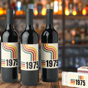 1975 Retro Vintage Poster 50th Birthday Wine Label