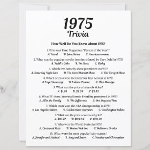 1975 Trivia Game