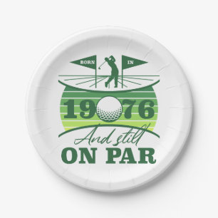1976 50th Birthday Golf Lovers Paper Plate