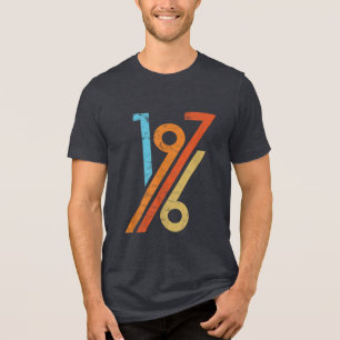 1976 Birthday Vintage 70s Style 1976 Tri-Blend Shirt