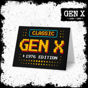 1976 Gen X Classic Retro Gamer Gaming Birthday Card