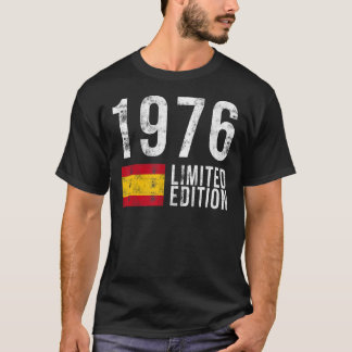 1976 Limited Edition Spain with Flag Birthday T-Shirt