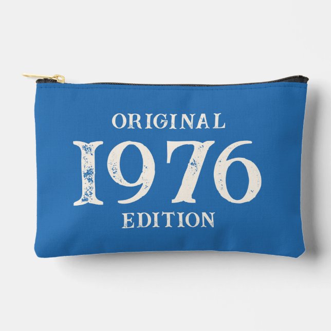 1976 Original Edition on ocean blue Accessory Pouch (Front)