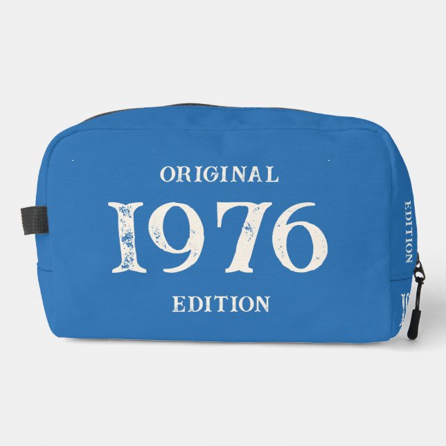 1976 Original Edition on ocean blue Dopp Kit (Front)