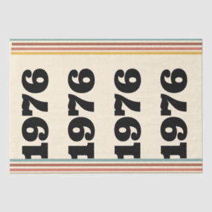1976 Retro Vintage Poster Birthday or Reunion Tissue Paper