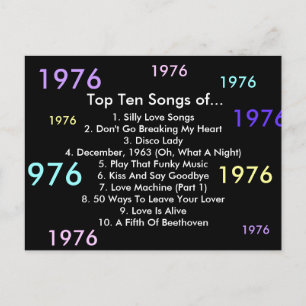 1976 Songs Postcard