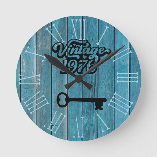 1976 Vintage Acrylic Wall Clock (Front)