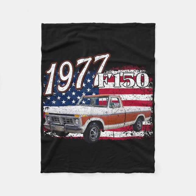 1977 77 F150 4th Of July American  Fleece Blanket (Front)