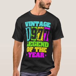 1977 Birthday Vintage 1977 & Born In 1977 Made In T-Shirt